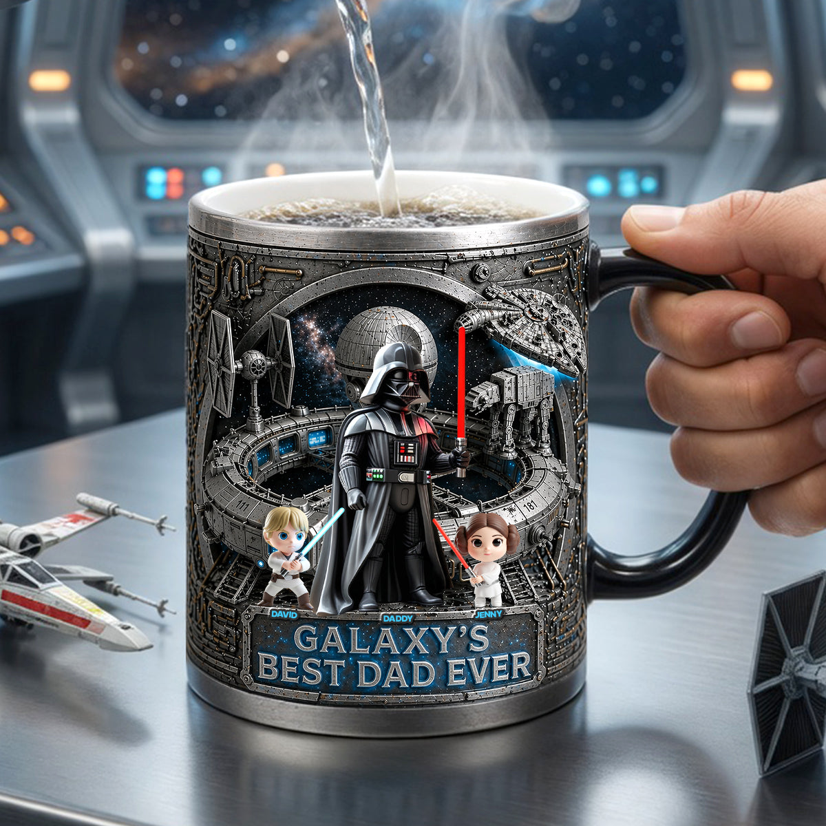 Outer Space Dad Camp Magic Mug - Personalized Gifts For Dad 06QHTN250426-Homacus