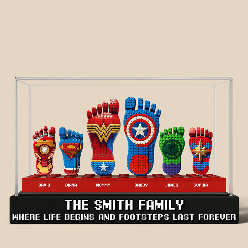 Super Foot Family Acrylic Plaque Personalized Gifts For Family 01OHQN240525-Homacus