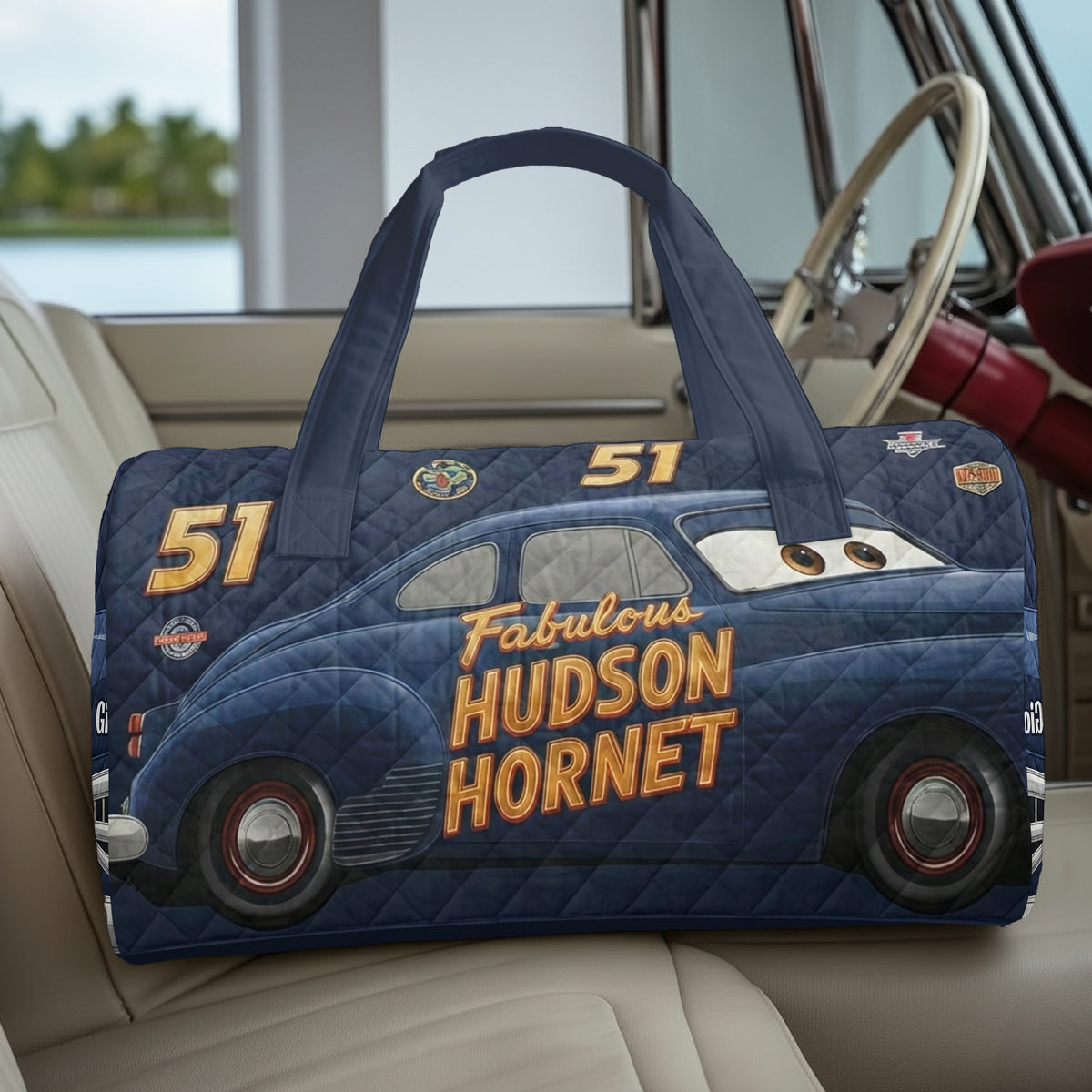 Car Theme Quilted Duffle Bag – Personalized Gifts For Car Lovers 05naqn220126-Homacus
