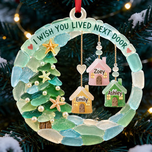 Besties House Seaglass Acrylic Ornament - Personalized Christmas Gifts 01nadt211026
