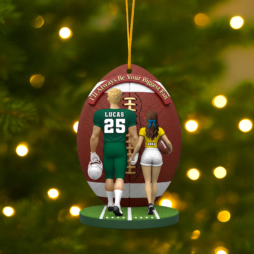 American Football Couple Personalized Gifts For Him Christmas Ornament 02natn030925-Homacus