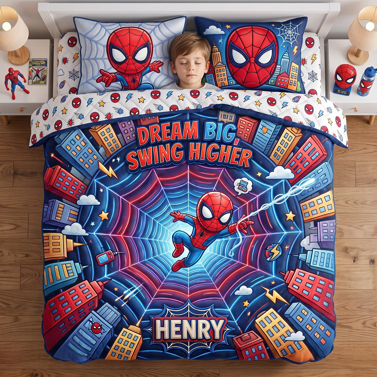 Masked Hero Quilt Bed Set - Personalized Gifts For Kid 02hatn070826
