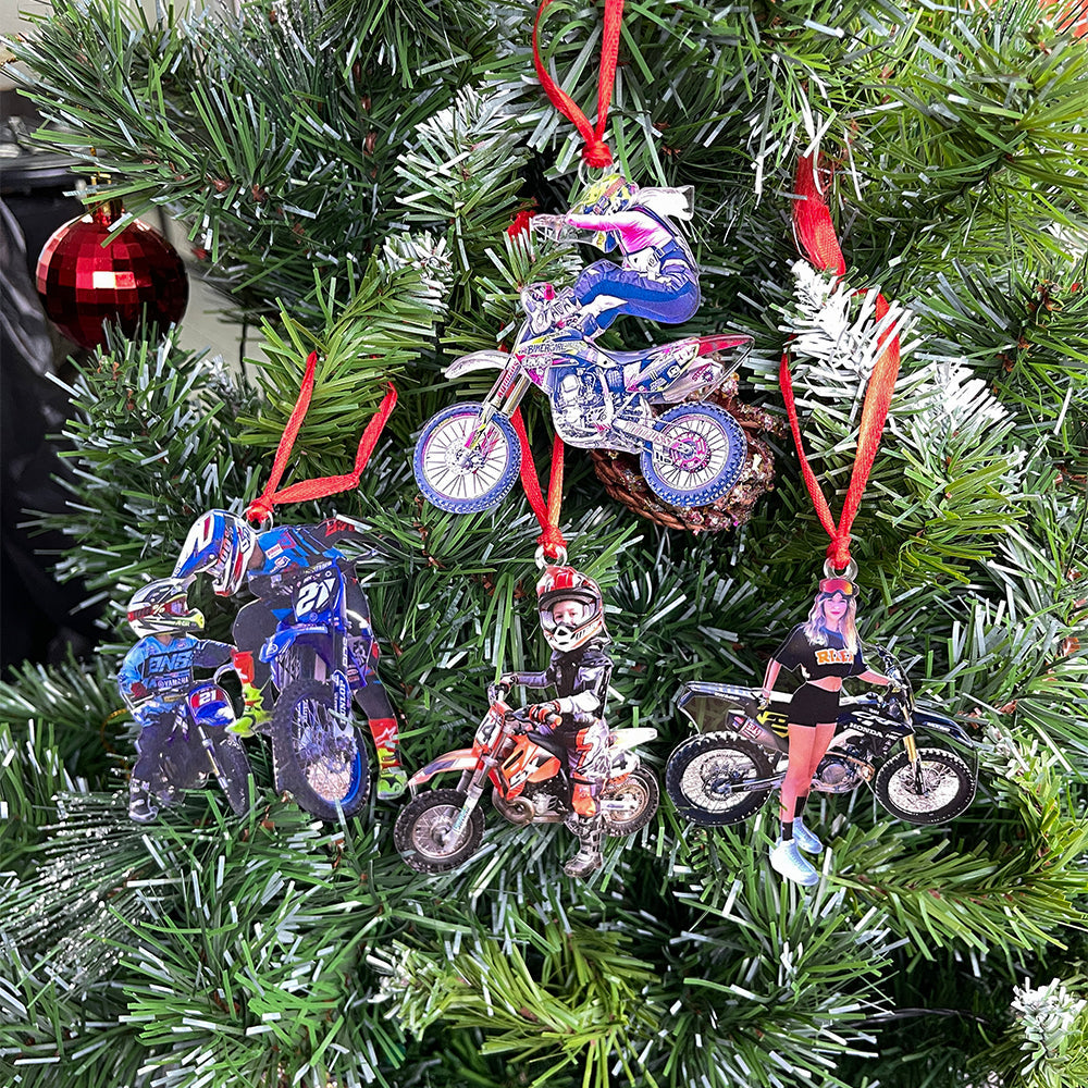 Custom Photo Gifts for Motocross Family Ornament 109acvp140924-Homacus
