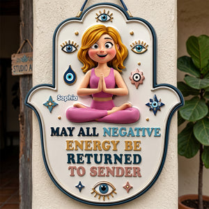 Good Vibes Metal Sign - Personalized Gifts For Yoga Lovers 04NALU180624-Homacus