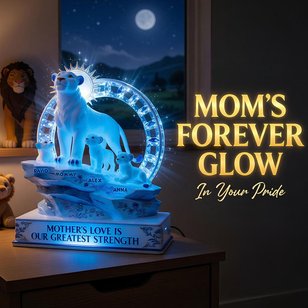 Queen Mom And Cubs Light Box Personalized Gifts For Mom 01PGDT150426-Homacus