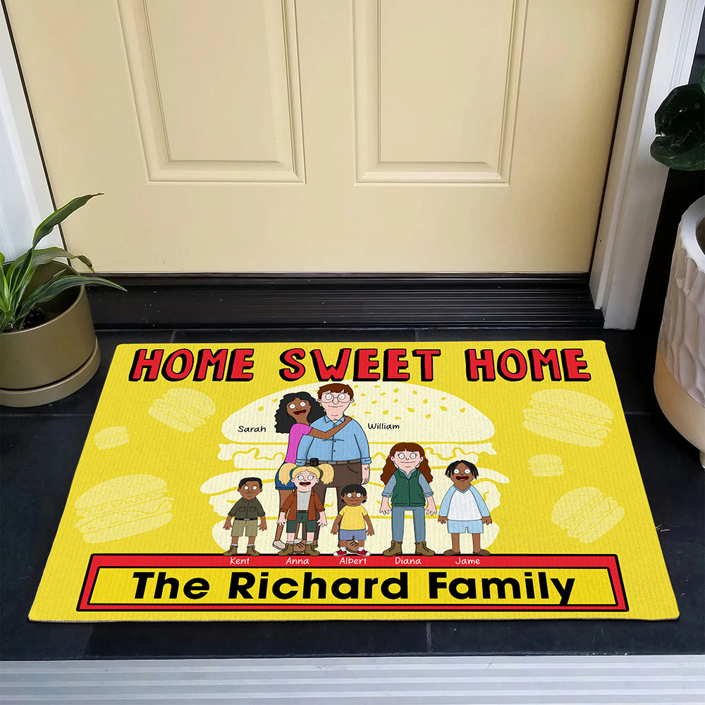 Personalized Gifts For Family Doormat Home Sweet Home 03NAQN080225HG-Homacus