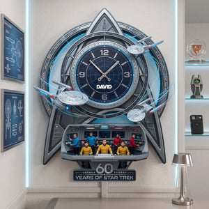 60 Years Of Cosmic Voyage Wall Clock - Personalized Gifts 06tylu180726-Homacus
