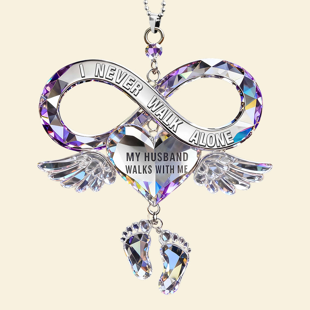 Husband Wife Memorial Car Ornament Personalized Gifts For Couple 04KIDT280326