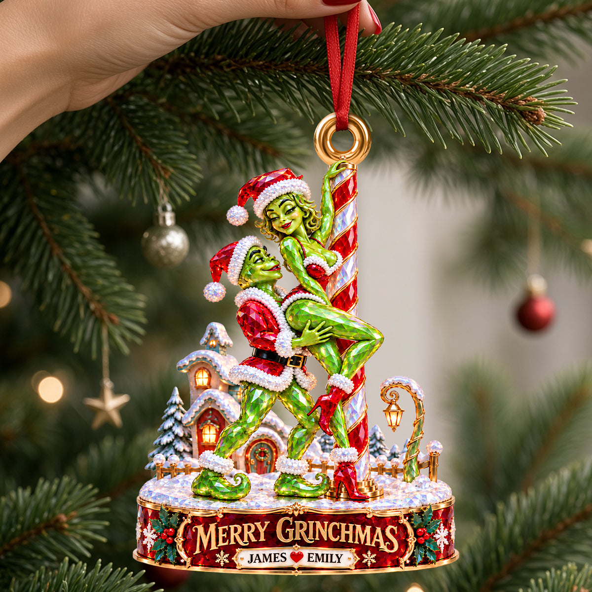 Playful Couple Acrylic Ornament - Personalized Gifts For Couple 04hadh191026-Homacus