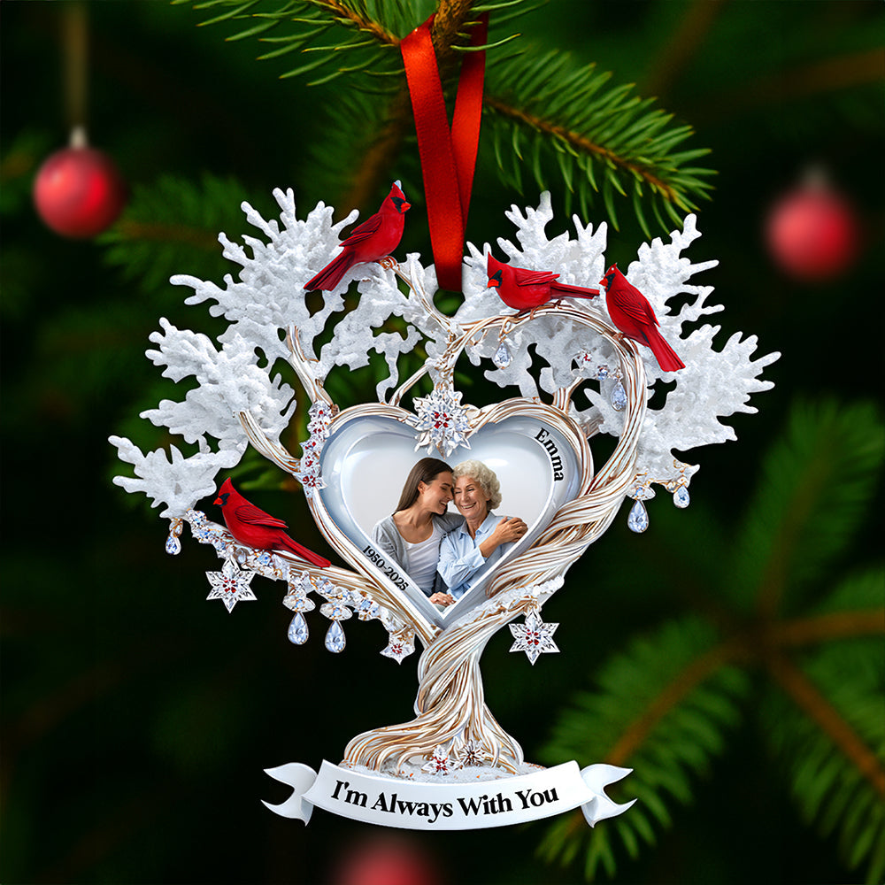 Cardinal Memory Custom Photo Ornament - Personalized Memorial Gift For Loved Ones 01TGLU180825-Homacus