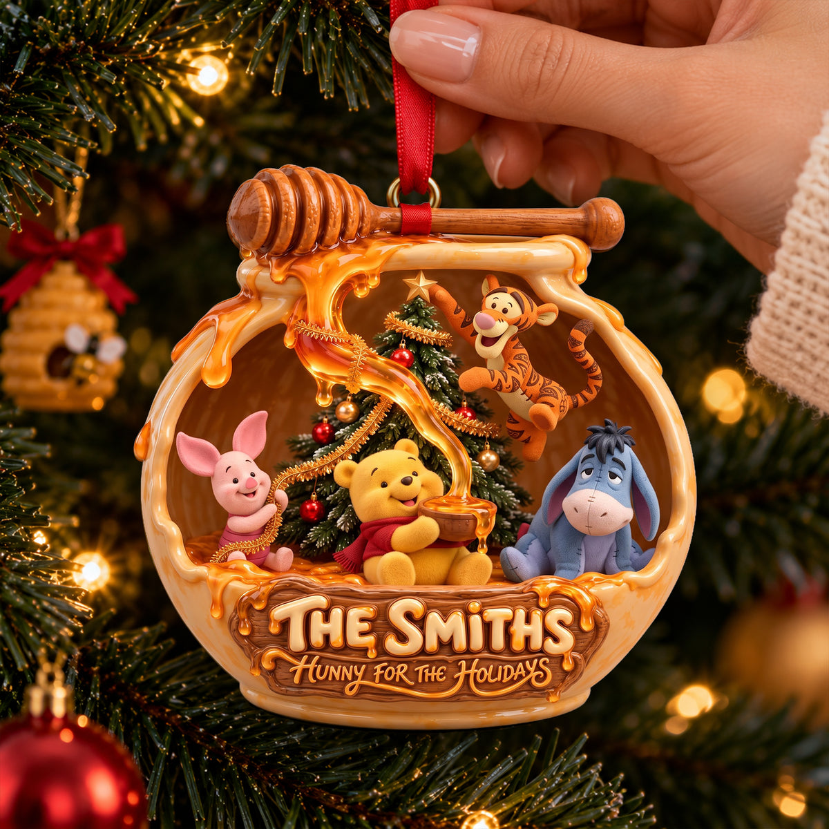 Honey Holiday Acrylic Ornament - Personalized Gifts For Family 01halu290926