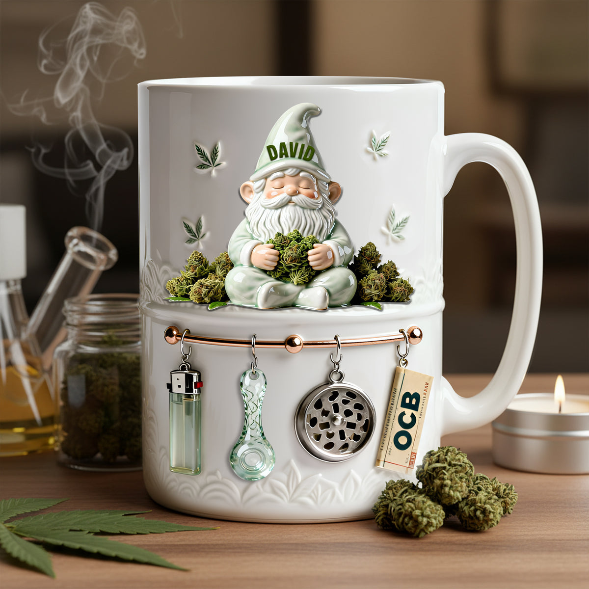 Chilling Time Gnome Coffee Mug - Personalized Gift For Stoners 06TOLU201225-Homacus