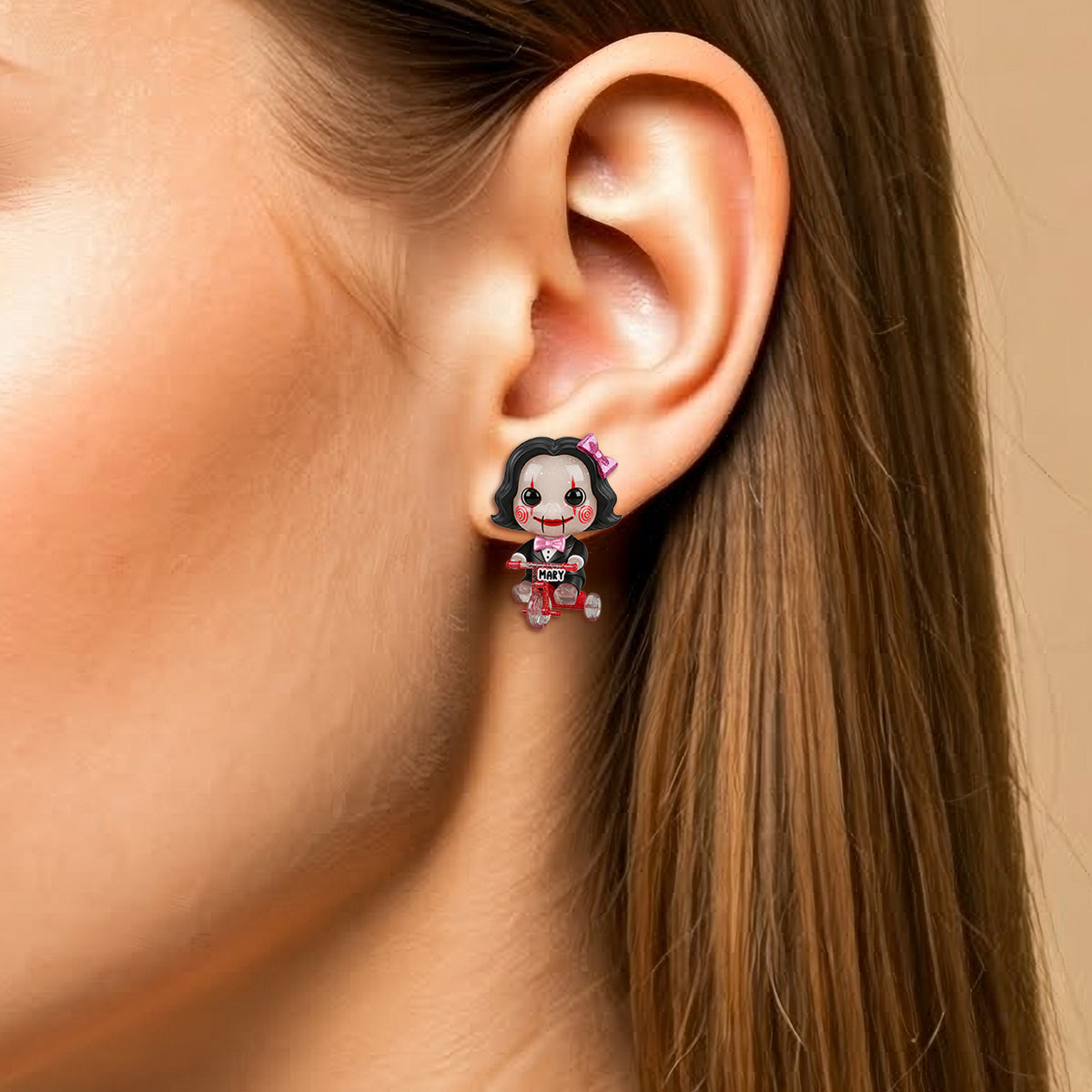 Cute Horror Characters Stud Earrings - Personalized Halloween Gifts For Horror Movie Fans 01pgtn150825-Homacus