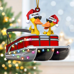 Personalized Pontoon Family Duck Christmas Ornament 07qhqn051021 PDO151124-Homacus