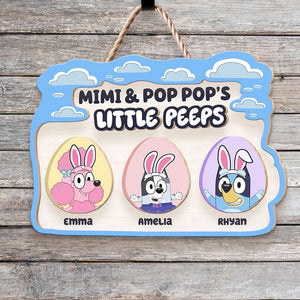 Personalized Gifts For Family Wood Sign Little Peeps 02HUDT210224-Homacus
