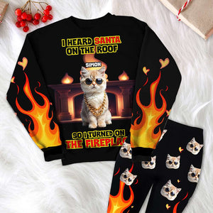 Personalized Custom Photo Gifts For Pet Lovers Combo 3d Shirt & Legging, Fireplace 04TGLU281024-Homacus