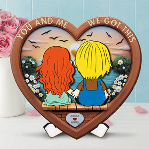 Personalized Gift For Couple Wood Sign Couple Holding Hands 04OHQN051224HG-Homacus