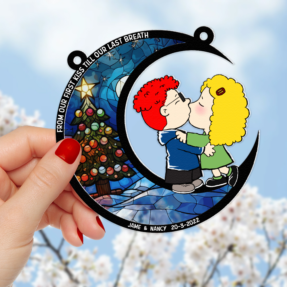 Christmas Couple Suncatcher Ornaments - Personalized Gifts 03topu220724hg-Homacus