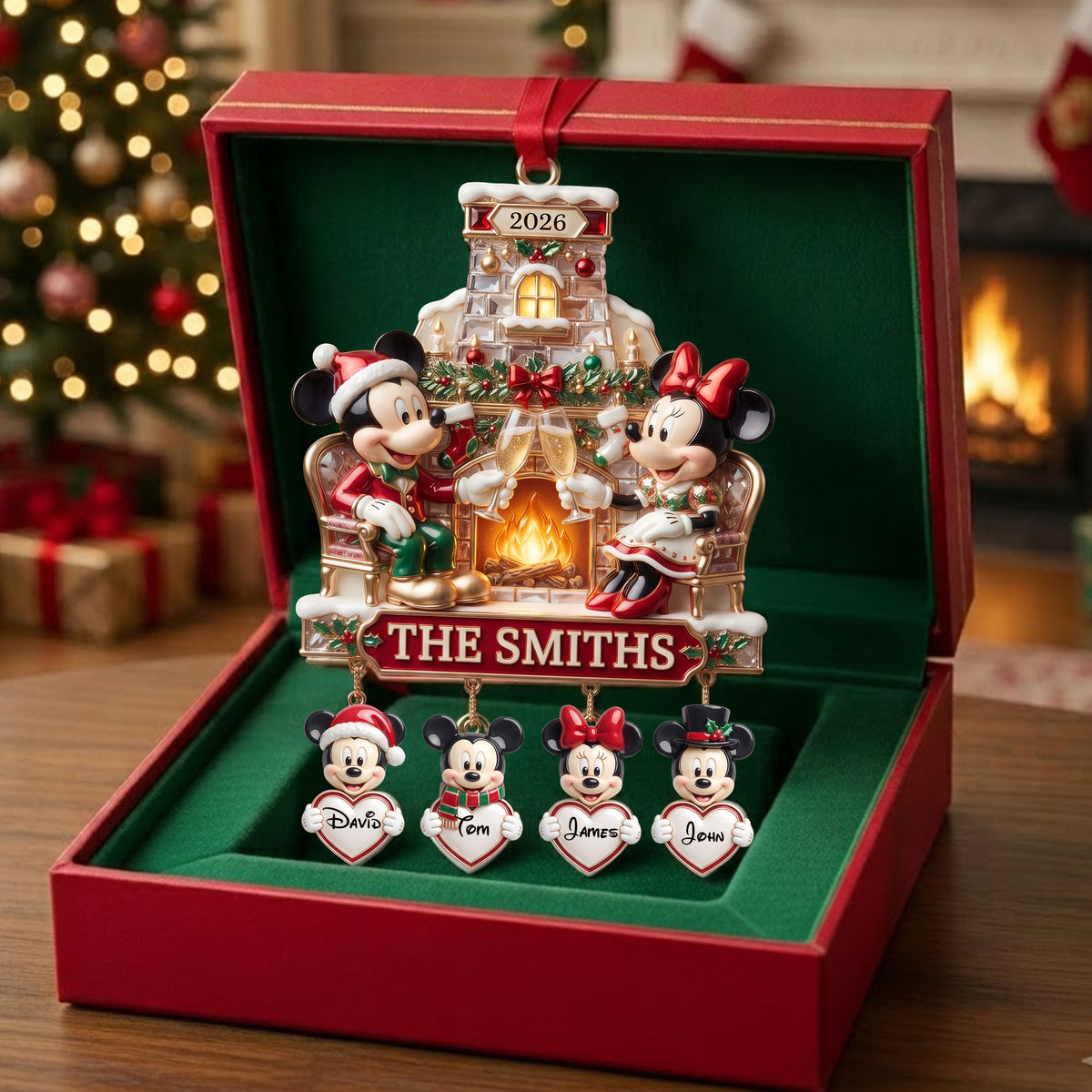 Warming Beside Fire Pits Acrylic Ornament - Personalized Christmas Gifts For Family 05tylu140826-Homacus