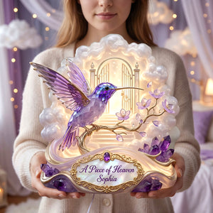 Memorial Hummingbird Acrylic Light Box - Personalized Gifts For Memorial 02tydh090626-Homacus
