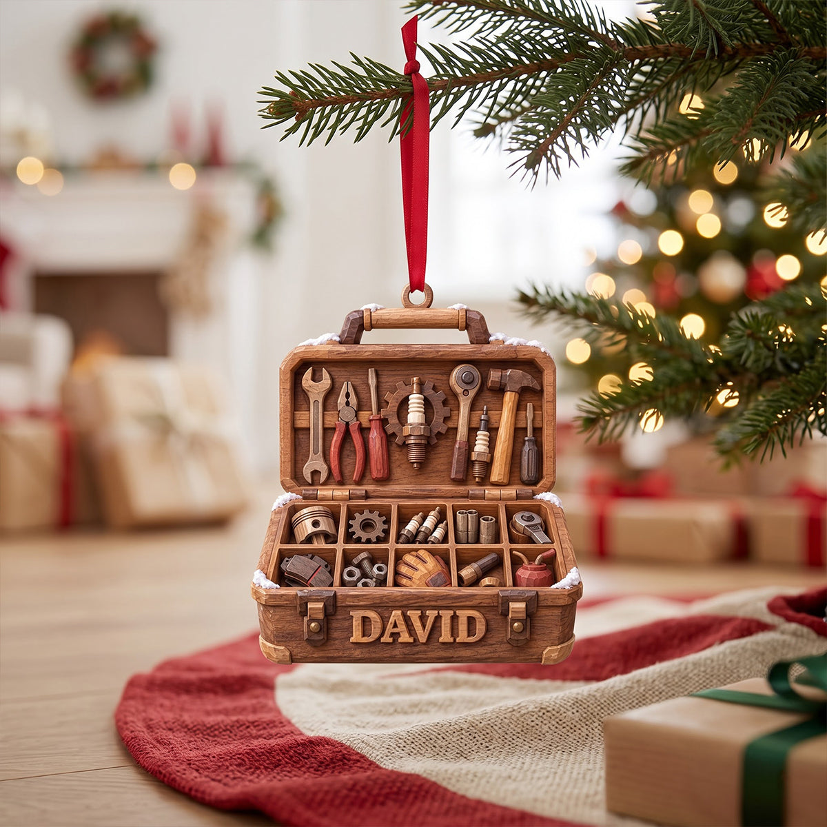 Mechanic Tool Box Acrylic Ornament - Personalized Gifts For Mechanic 01tttn101026-Homacus