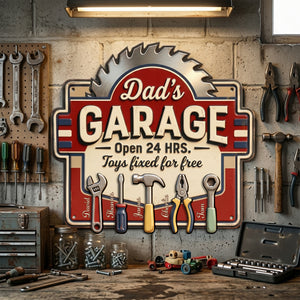 Dad's Garage - Cut Metal Sign - Personalized Gifts For Dad 01NALU250526-Homacus