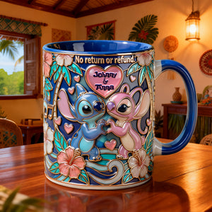 Tropical Island Couple Accent Mug - Personalized Gifts For Couples 01PALU150126-Homacus