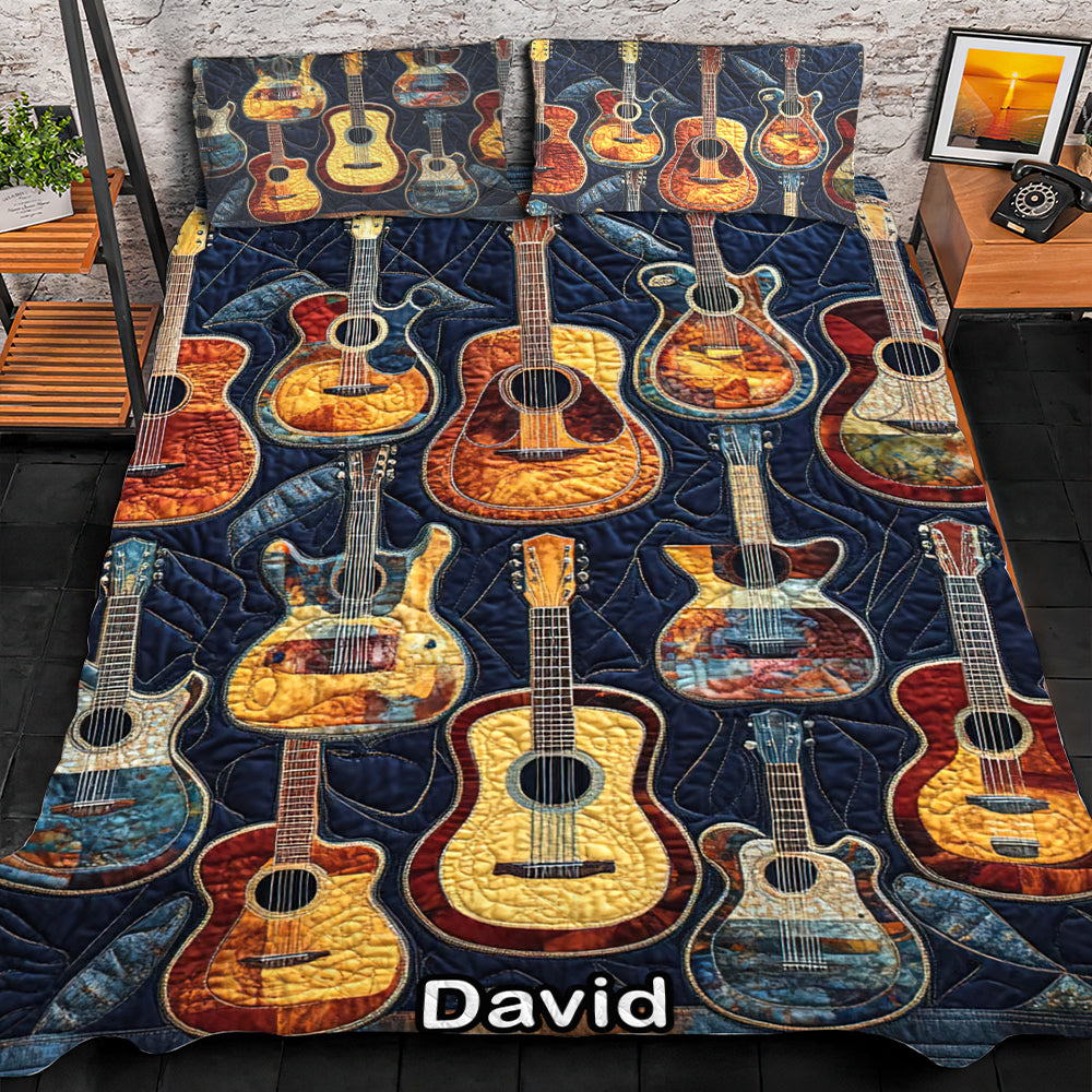 Personalized Gifts For Guitar Lovers Quilt Bedding Set Special Line Acoustic Vibes 10QNQN301224