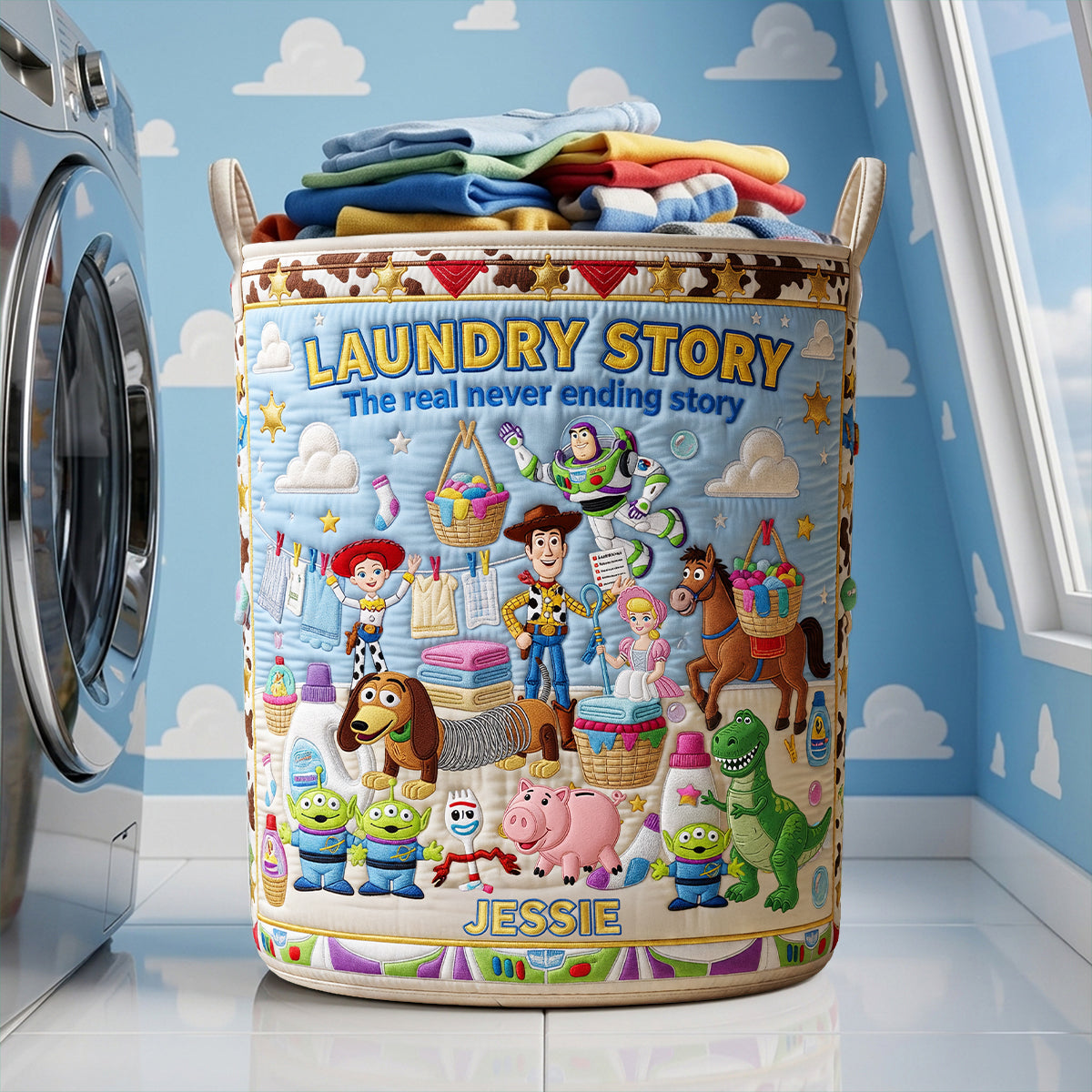 Endless Load Quilted Laundry Basket - Personalized Gifts 03qhta110726-Homacus
