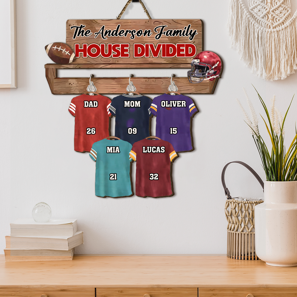 Personalized Gifts For American Football-Loving Family Wood Sign 05hupu211024-Homacus