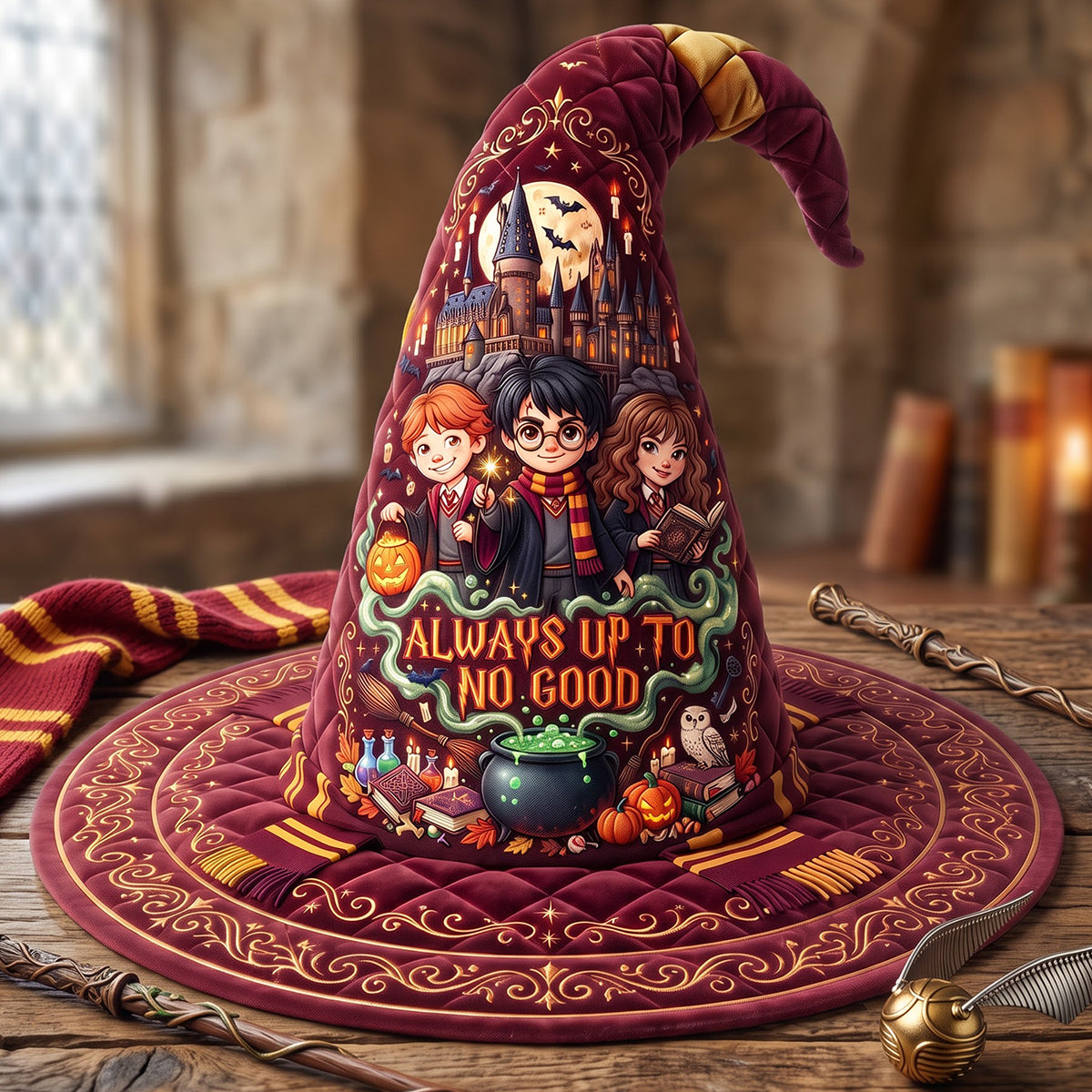 Epic High-Fantasy World Quilted Witch Hat - Personalized Gifts 03tyta120826