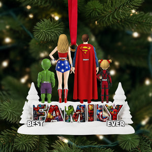 Best Family Ever Ornament - Personalized Gifts For Family 04ohlu111025-Homacus