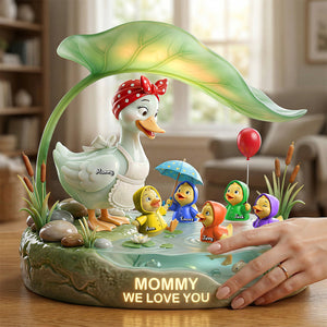 Mother Duck And Little Ducks Acrylic Light Box - Personalized Gifts For Mom 03patn280226-Homacus