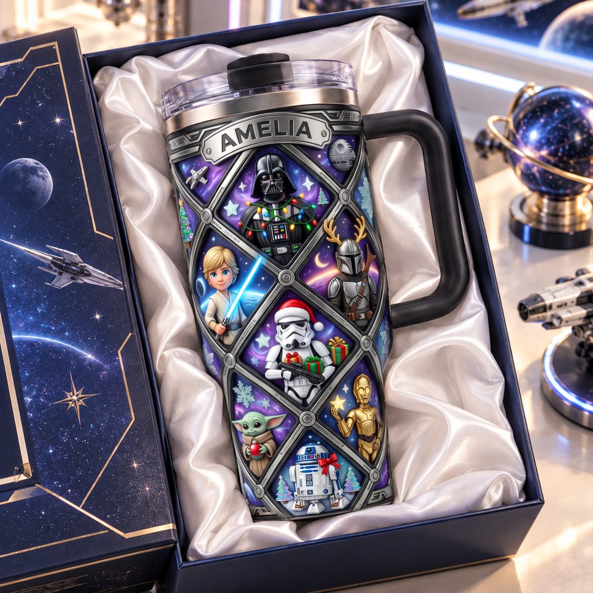 Cosmic Character Christmas Tumbler - Personalized Gifts 05palu241026-Homacus