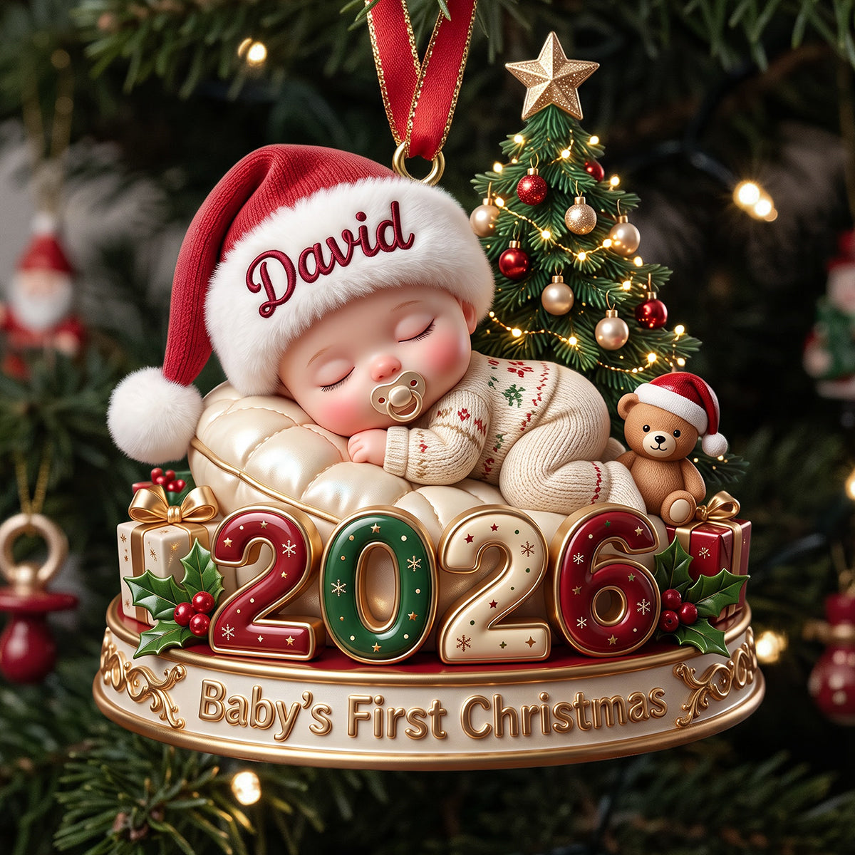 2026 Baby First Christmas Ornament - Personalized Gifts For New Born Ornament 05PGTA231026-Homacus