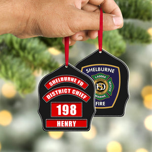 Fire Protection Fire Department Logo, Personalized Shape Ornament-Homacus