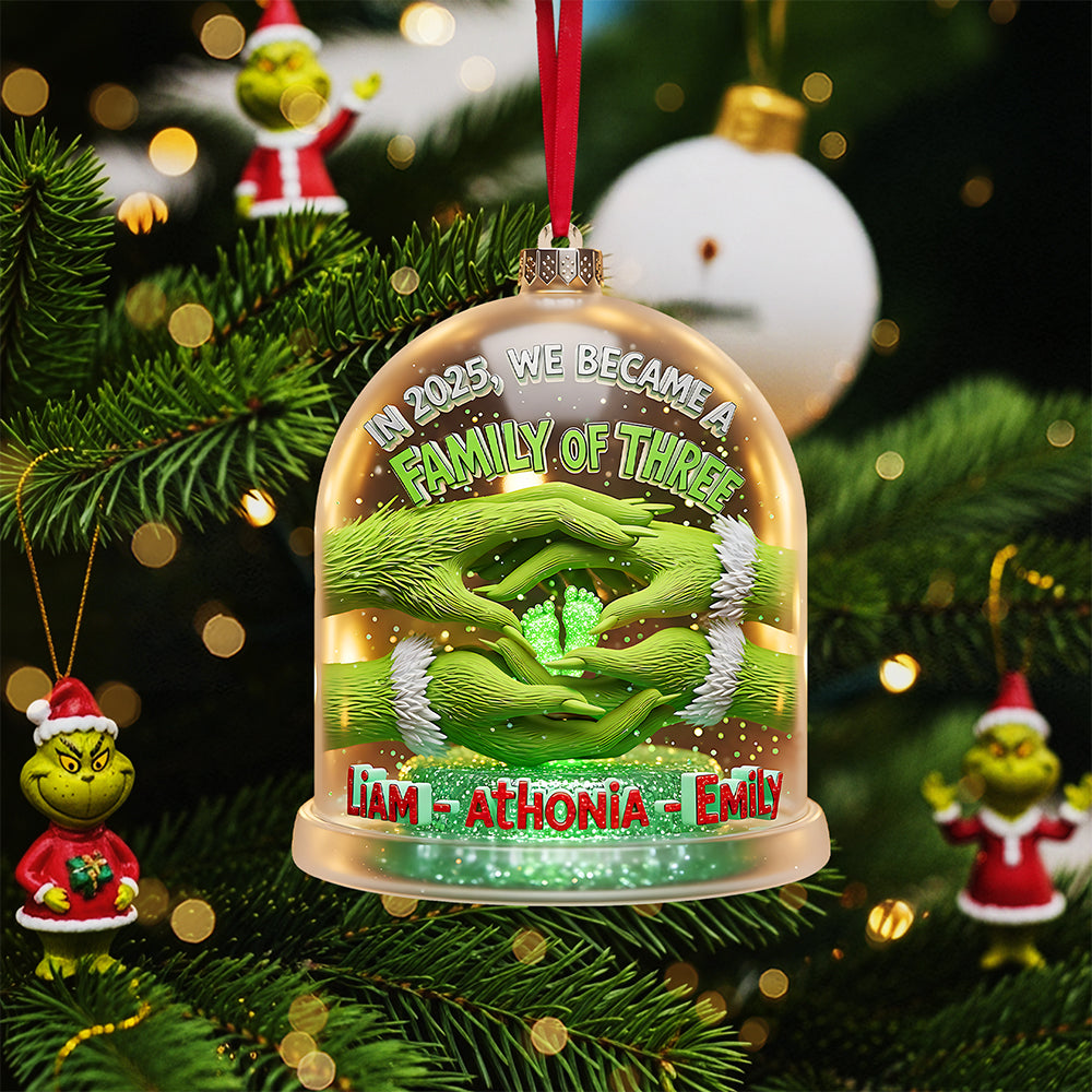 Green Family Ornament - Personalized Gifts For Family 04tgta220825-Homacus