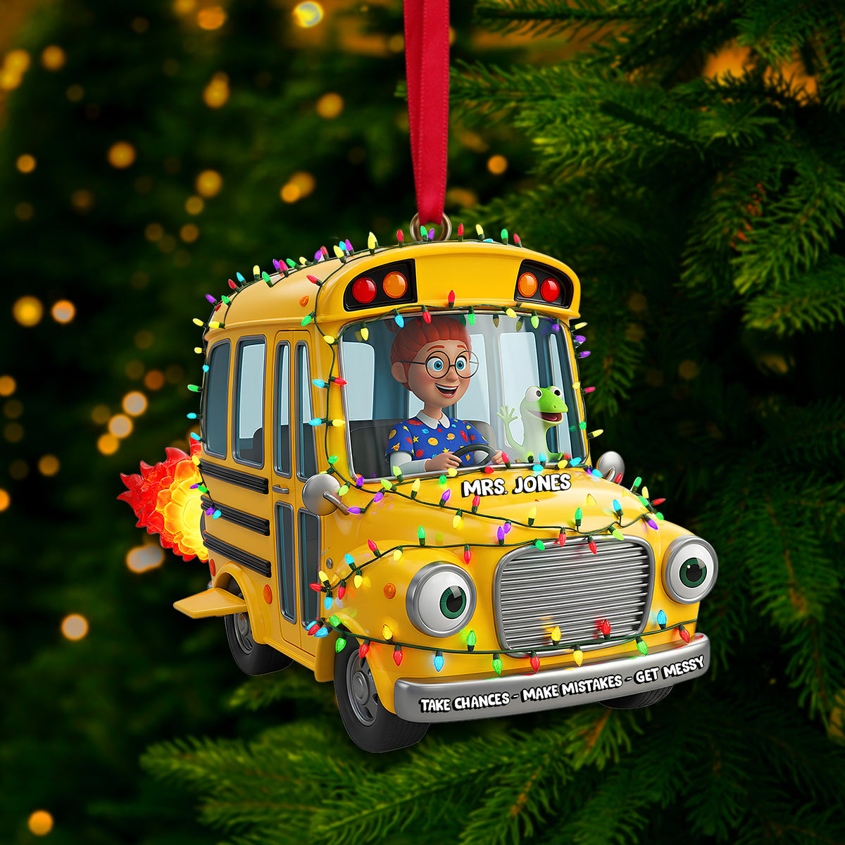 Adventure Bus Custom Photo Ornament - Personalized Christmas Gifts For Teachers 06NALU160925-Homacus