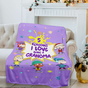 Personalized Gifts For Grandma Christmas Blanket 03TOLU051124HG-Homacus