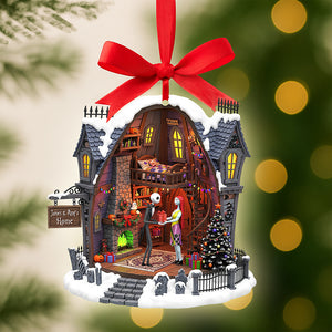 Spooky Love Christmas Ornament – Personalized Gifts For Couple 04pgqn110825-Homacus
