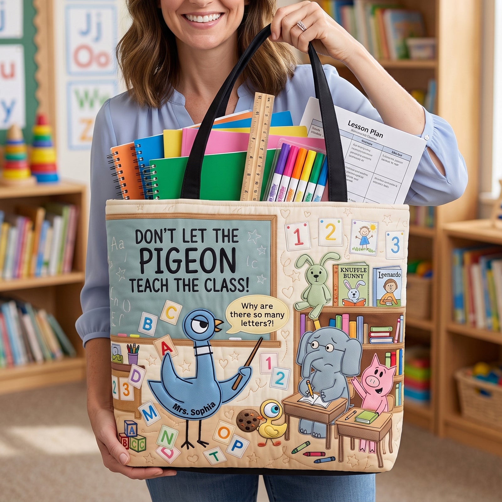Cute Classroom Tote Bag - Personalized Gifts For Teacher 04naqn230726-Homacus
