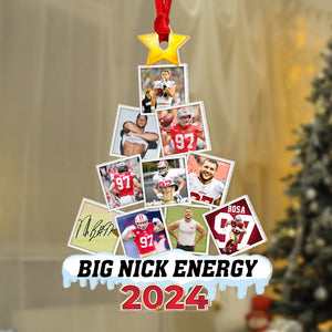 Custom Photo Gifts For American Football Fans Christmas Ornament 10hupu150824-Homacus