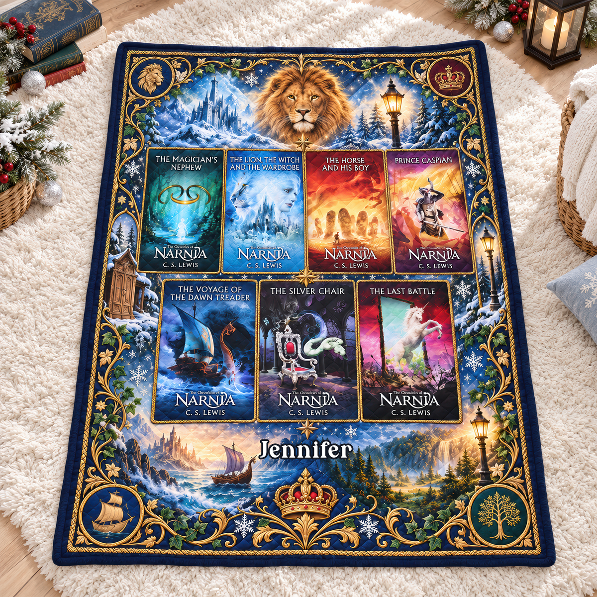 Magical Kingdom Book Collection Blanket - Personalized Gifts For Fantasy Lovers 07naqn081026-Homacus