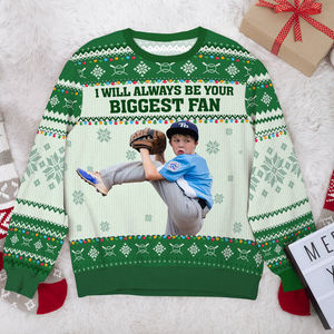 Custom Photo Gifts For Baseball Kids Christmas Ugly Sweater 02ACPU021024-Homacus