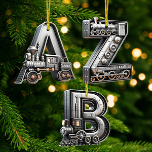 Custom Alphabet Letter Gifts For Train Lovers Christmas Ornament 05xqtn231024-Homacus