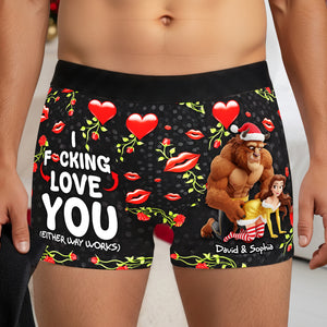 Naughty Couple Men's Boxers - Personalized Gifts For Him 03nalu180925-Homacus