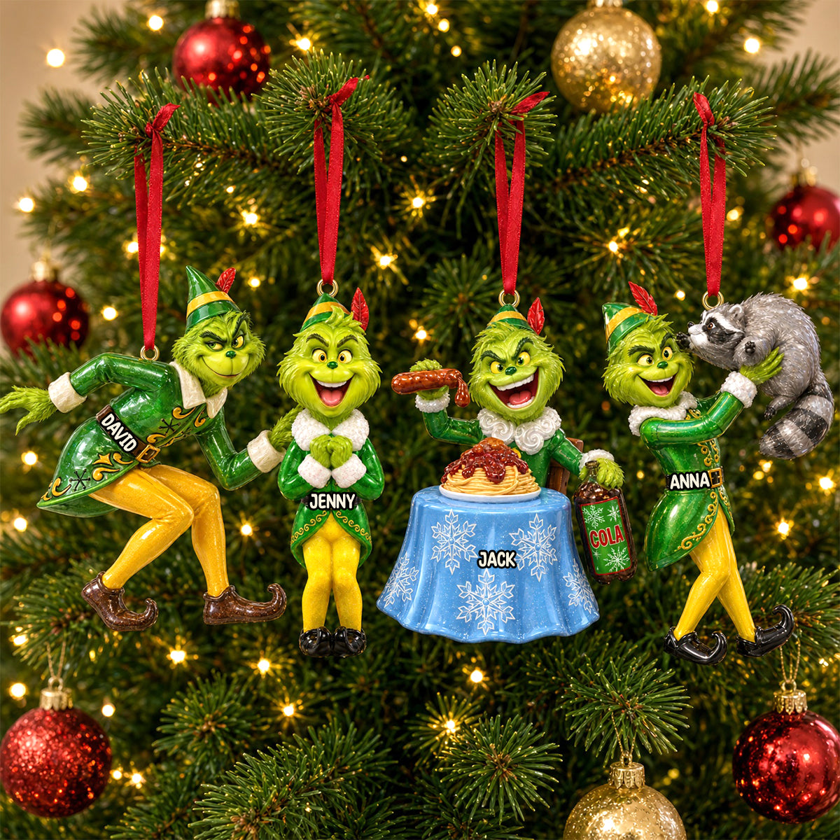 Mischievous Christmas Elf Ornament - Personalized Gifts 04HUTN131026-Homacus