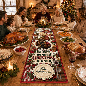 Winner Winner Christmas Dinner Quilted Table Runner - Personalized Christmas Gifts 07padt150826-Homacus