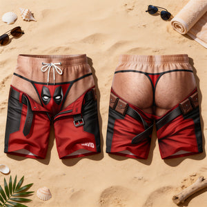 Funny Masked Hero Men's Beach Shorts - Personalized Gifts For Him 02hadh150826