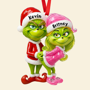 Green Couple Christmas Ornament Personalized Gifts For Couple 03DTDT130925-Homacus